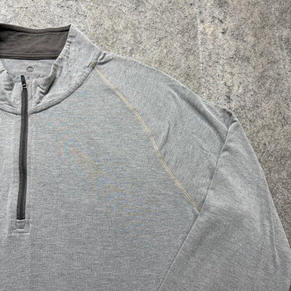 Free Fly 1/4 Zip Pullover Men 3XL Gray Performance Bamboo Long Sleeve - Picture 3 of 16